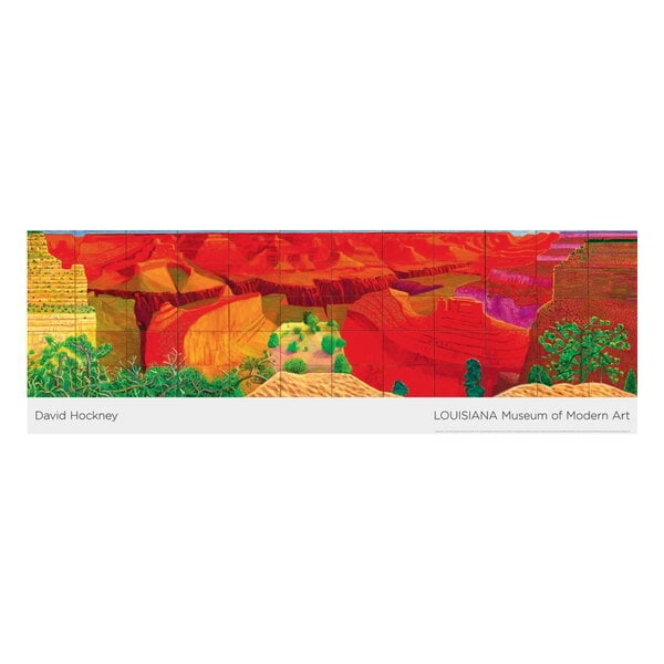 David Hockney. Exhibition Poster Titled 'A Closer Grand Canyon' 1988: Title: David Hockney. Exhibition Poster Titled 'A Closer Grand Canyon' 1988 Description: An exhibition poster' using the work 'A Closer Grand Canyon' painted by David Hockney in 1998. The