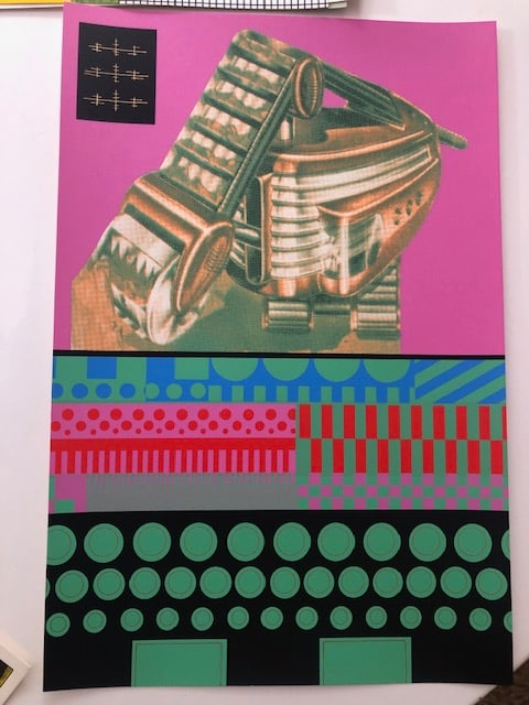 Sir Eduardo Paolozzi (1924-2005) 'Moonstrips Empire News' Series.: Title: Sir Eduardo Paolozzi (1924-2005) 'Moonstrips Empire News' Series. Description: Screenprint on heavy stock art paper. Published by Editions Alecto in London in 1967 with their blind