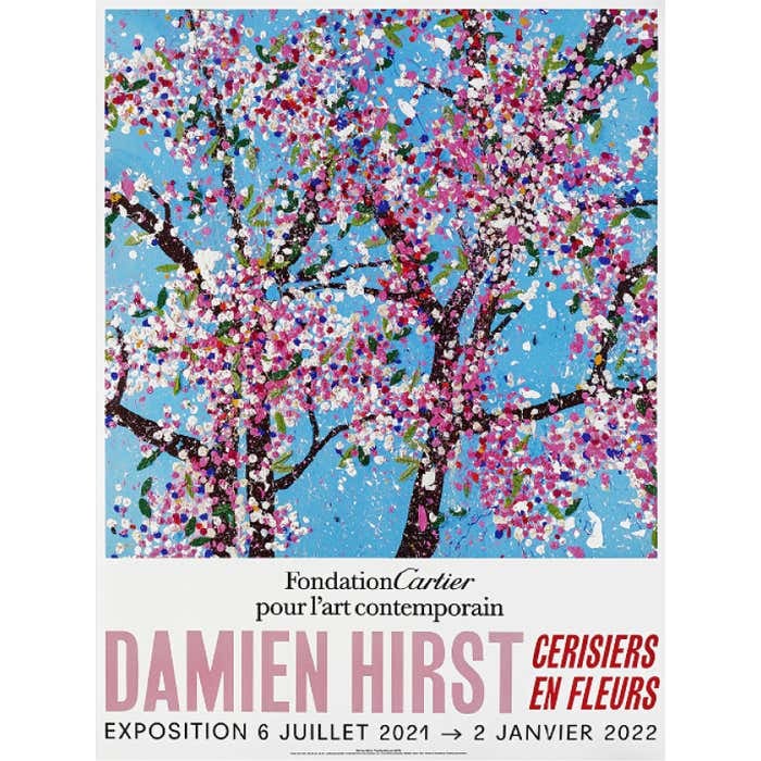 Damien Hirst - 'Cherry Blossom' Poster (Design 5) 2021: Title: Damien Hirst - 'Cherry Blossom' Poster (Design 5) 2021 Description: Damien Hirst - 'Cherry Blossom' Poster (design 5) published by Foundation Cartier in Paris in 2021. 80 x 60 cms. 220 gsm