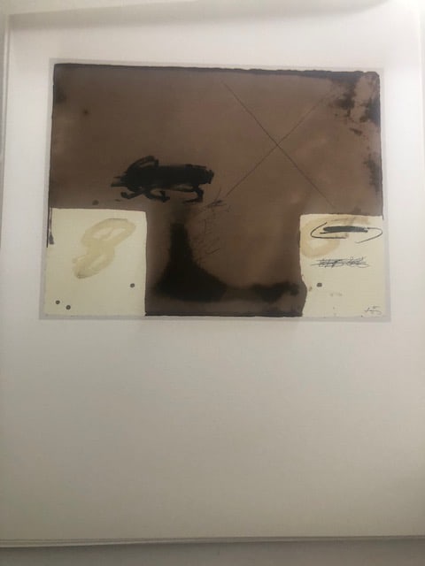 Two Lithographs After Antoni Tapies. 1980: Title: Two Lithographs After Antoni Tapies. 1980 Description: Two lithographs from Seat Edizioni curated by Carmine Benincasa in Turin. Titled 'Dos rectangles blancs' and 'Dos creus' Tissue