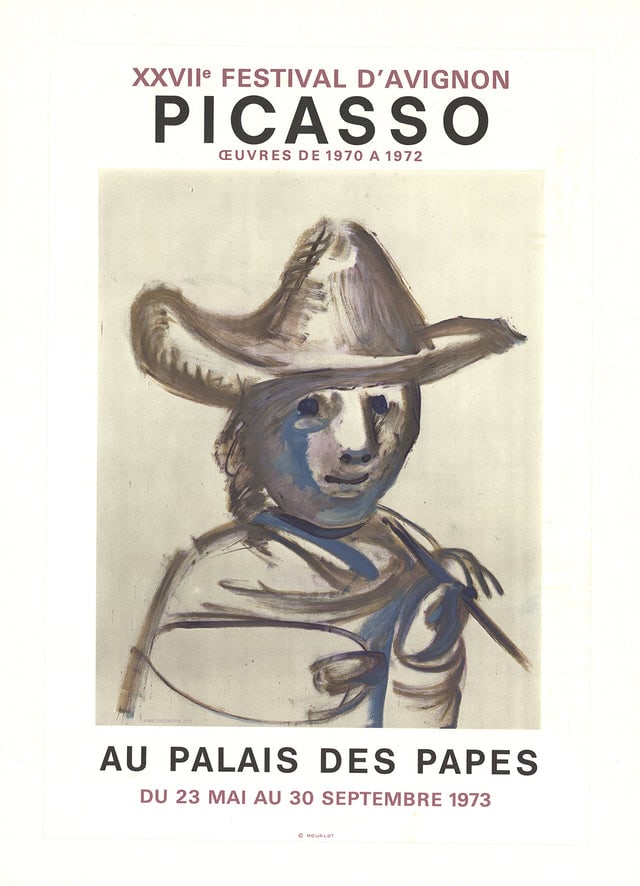 Pablo Picasso - XXVII Festival D' Avignon - Poster. 1973: Title: Pablo Picasso - XXVII Festival D' Avignon - Poster. 1973 Description: This poster was designed by Henri Deschamps using as subject the oil on canvas titled 'The Young Painter' by Pablo Picasso