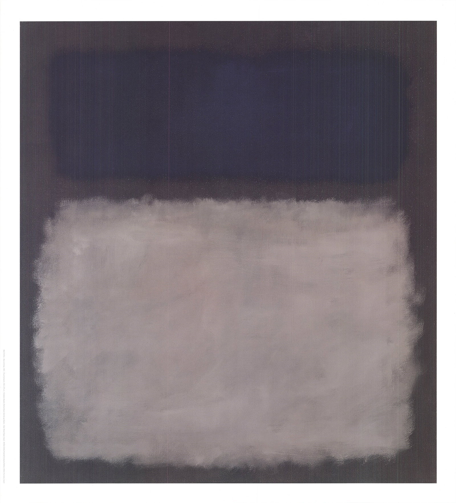 Mark Rothko 'Blue and Grey' 2005. Certificate of Provenance: Title: Mark Rothko 'Blue and Grey' 2005. Certificate of Provenance Description: Mark Rothko, Offset Lithograph titled 'Blue and Grey' 2005. Edition of only 800. 30m x 27.5 in. Near