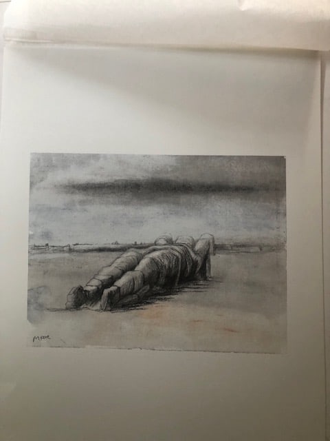 Henry Moore (1898=1986). Rare Lithograph 1983: Title: Henry Moore (1898=1986). Rare Lithograph 1983 Description: Rare lithograph 'Agrigento giant II' from 1983 portfolio curated by Carmine Benincasa for Seat Edizioni in Turin. Signed in