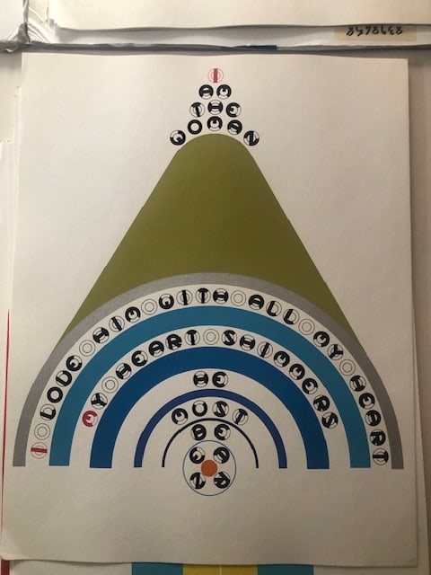 Gerald Laing (1036-2011) Poems By G Golinkova. Signed and Numbered Screenprint. (1 of 3)