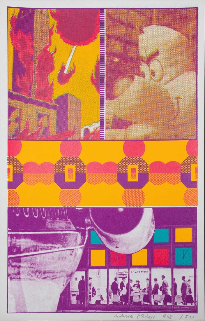 Sir Eduardo Paolozzi (1924-2005) Hand Signed and Numbered. Moonstrips Empire News.: Title: Sir Eduardo Paolozzi (1924-2005) Hand Signed and Numbered. Moonstrips Empire News. Description: Sir Eduardo Paolozzi (1924-2005). Pop Art. Moonstrips Empire News. 'Ernie and