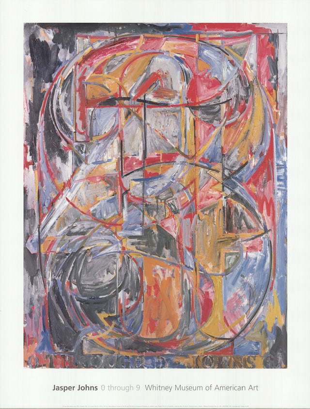 Jasper Johns '0 Through 9' 2004 Lithograph Exhibition Poster For The Whitney Museum New York. (1 of 1)