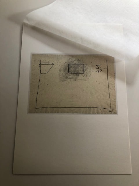 Antoni Tapies (1923-2012) Rare Lithograph 1988.: Title: Antoni Tapies (1923-2012) Rare Lithograph 1988. Description: Antoni Tapies rare lithograph 'Addizone' 1980 from Seat Edizioni curated by Carmine Benincasa in Turin in 1988. Vg cond