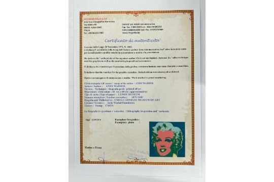 After Andy Warhol (1928-1987) 'Marilyn Monroe' - 3