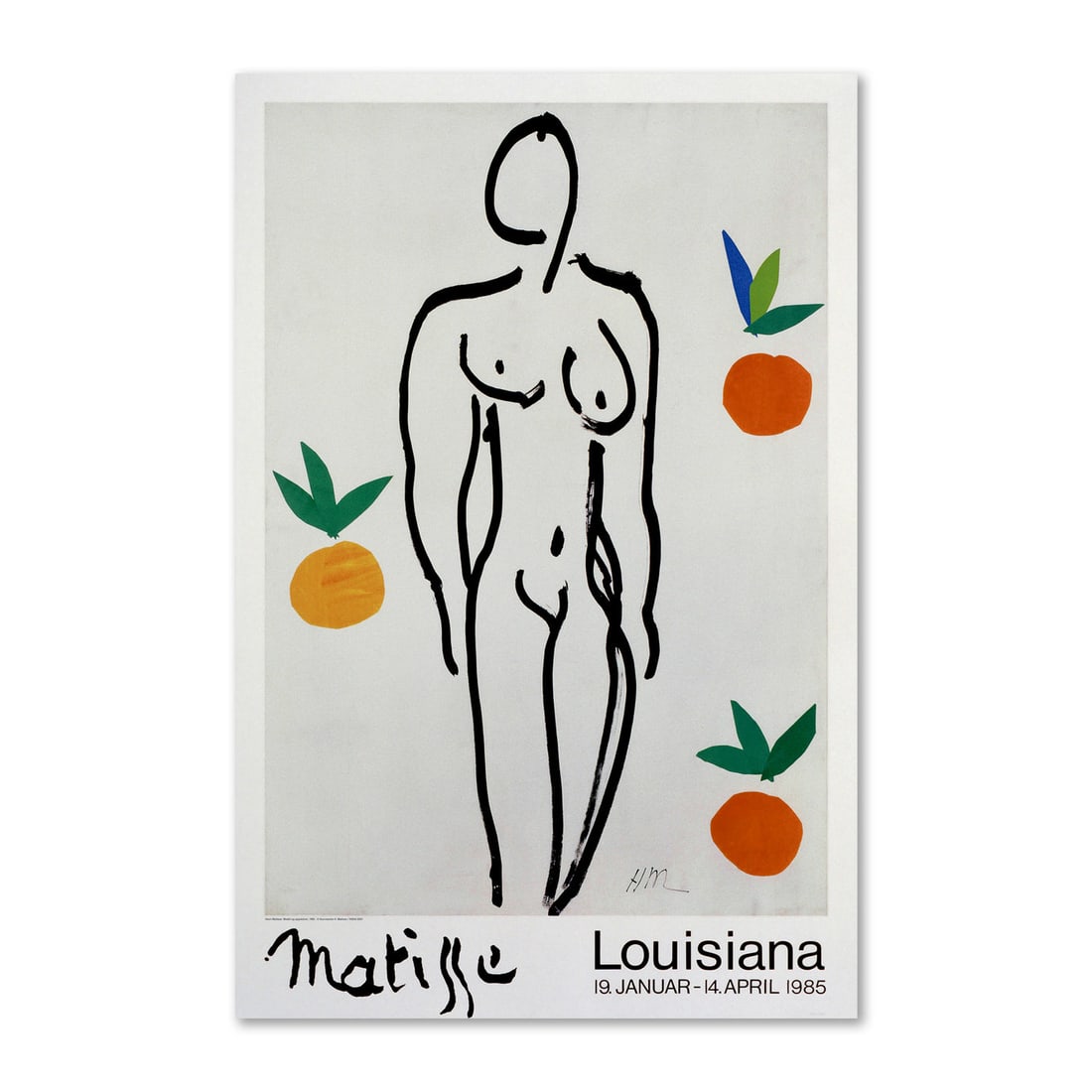 Henri Matisse 'Model and Oranges' Large Exhibiton Poster 1985.: Title: Henri Matisse 'Model and Oranges' Large Exhibiton Poster 1985. Description: Large Exhibition Poster featuring Matisse's work 'Model and Oranges' painted by Matisse in 1953 and used for an