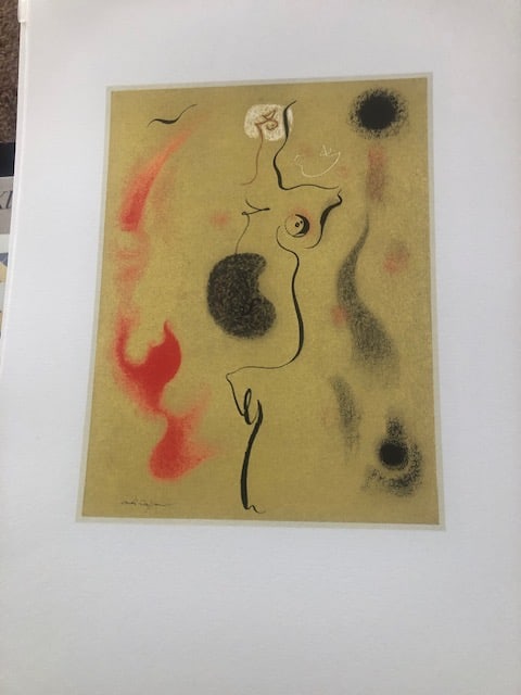 Andre Masson (1896-1987). Rare Lithograph 1981.: Title: Andre Masson (1896-1987). Rare Lithograph 1981. Description: 'Nu au Soleil Noir' 1943. Rare lithograph from 1981 portfolio curated by Carmine Benincasa for Seat Edizioni in Turin. 