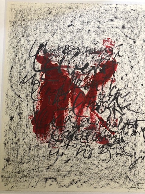 Antoni Tapies (1923-2010) Rare Numbered Lithograph: Title: Antoni Tapies (1923-2010) Rare Numbered Lithograph Description: Antoni Tapies rare lithograph 'U no es ningu' 1978-1980 from Seat Edizioni curated by Carmine Benincasa in Turin in