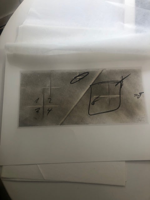 Four Lithographs After Antoni Tapies 1980/81.: Title: Four Lithographs After Antoni Tapies 1980/81. Description: Four lithographs after Antoni Tapies from Seat edizzioni curated by Carmine Benincasa in Turin in 1981. Titles 'Collier',