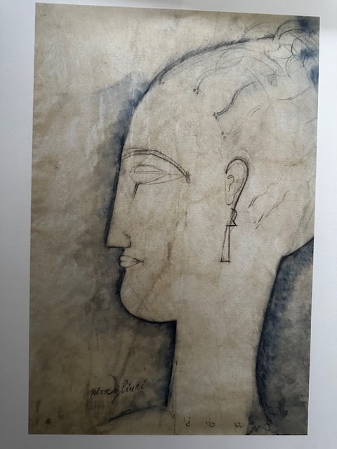 Modigliani. Rare Lithograph 1989.: Title: Modigliani. Rare Lithograph 1989. Description: Rare lithograph 'Testa di cariatide' 1911 from portfolio curated by Carmine Benincasa for Seat Edizioni in Turin. Signed in plate and