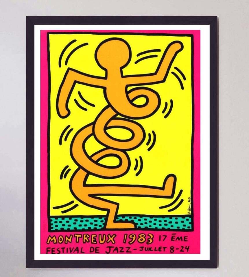 Dealer Bundle Two (2) After Keith Haring For Montreux Jazz Festival 1983 (Pink) Circa 2003. (1 of 1)