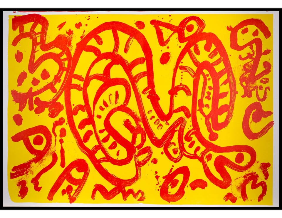 Alan Davie (1920-2014) From 'One Cent Life' Original Lithograph. 1994: Title: Alan Davie (1920-2014) From 'One Cent Life' Original Lithograph. 1994 Description: One Cent Life curated by Walasse Ting and Sam Francis brought together 28 of the best mainly US artiists of