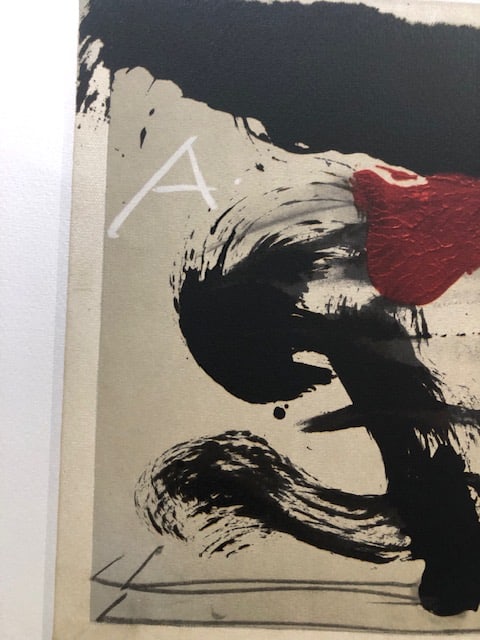 Antoni Tapies (1923-2012) Rare Numbered Lithograph. 1982: Title: Antoni Tapies (1923-2012) Rare Numbered Lithograph. 1982 Description: Antoni Tapies rare lithograph 'Libro aperto' 1979 from Seat Edizioni curated by Carmine Benincasa in Turin in 1982. 