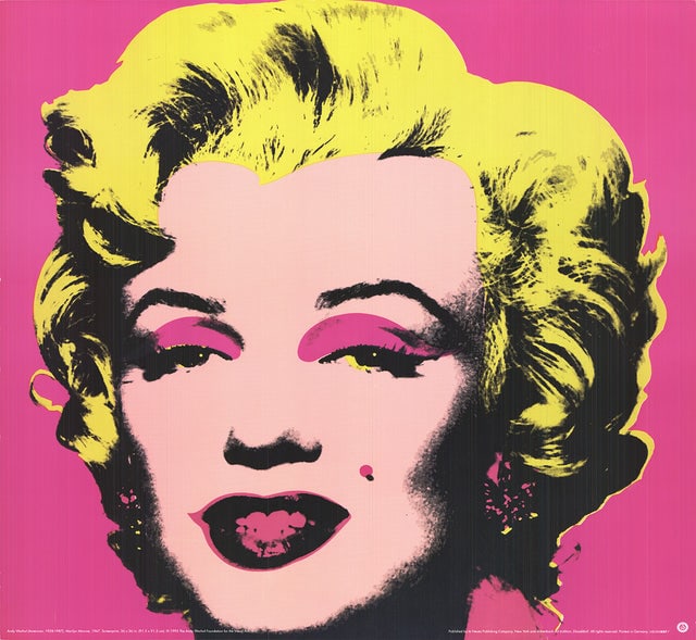 Rare Andy Warhol 'Marilyn' Pink. 1993: Title: Rare Andy Warhol 'Marilyn' Pink. 1993 Description: This is a reproduction of Andy Warhol's famous artwork 'Marilyn' (1967), printed in 1993 by Te Neues Publishing in Germany. This