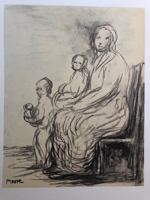 Four (4) Rare Henry Moore Lithographs. 1982 - 4