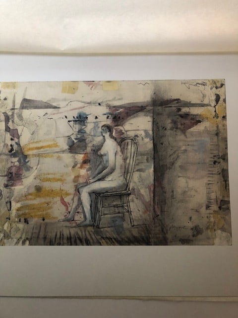 Henry Moore (1898-1986). Rare Lithograph 1983: Title: Henry Moore (1898-1986). Rare Lithograph 1983 Description: Rare lithograph 'Nude seaated on chair' from portfolio curated by Carmine Benincasa for Seat Edizioni in Turin. Signed in plate