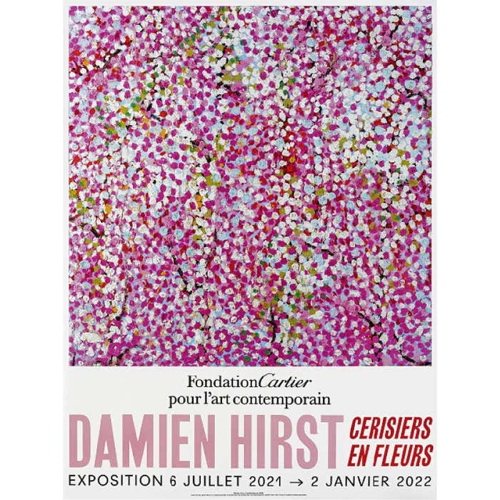 Damien Hirst - 'Cherry Blossom' (Design 4) 2021: Title: Damien Hirst - 'Cherry Blossom' (Design 4) 2021 Description: Damien Hirst - 'Cherry Blossom' poster (design 4) published by Foundation Cartier in Paris in 2021. 80 x 60 cms. 220 gsm heavy art