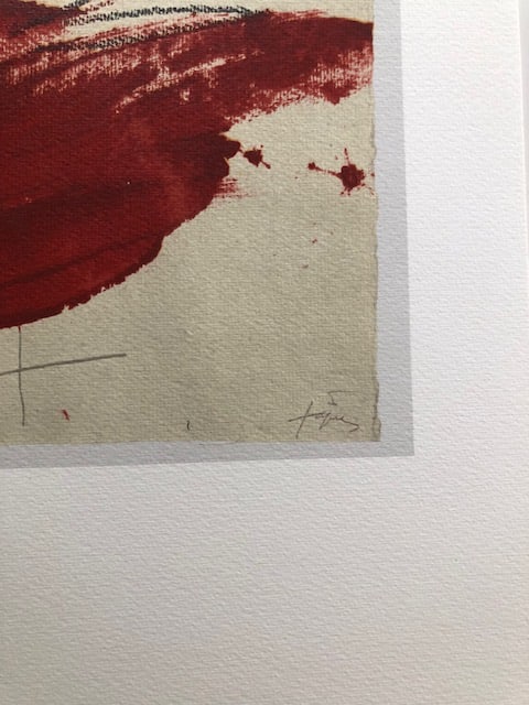 Antoni Tapies (1923-2012) Rare Numbered Lithograph. 1988 - 2