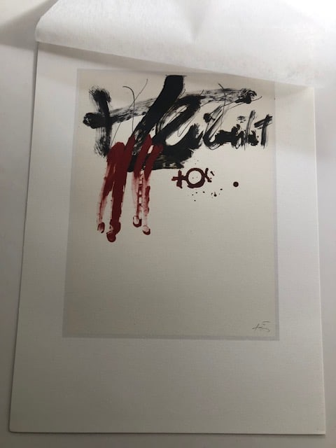 Antoni Tapies (1923-2912 Rare Numbered Lithograph. 1982 - 2