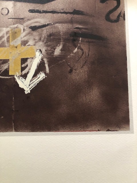 Antoni Tapies (1923-2012) Rare Numbered Lithograph 1982 - 3