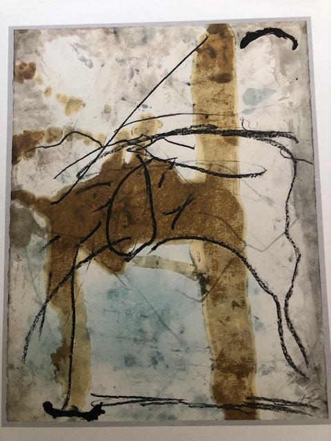 Antoni Tapies (1923-2012) Rare Lithograph 1988: Title: Antoni Tapies (1923-2012) Rare Lithograph 1988 Description: Antoni Tapies rare lithograph 'Ombra di sedia' 1981 from Seat Edizioni curated by Carmine Benincasa in Turin in 1988. Vg