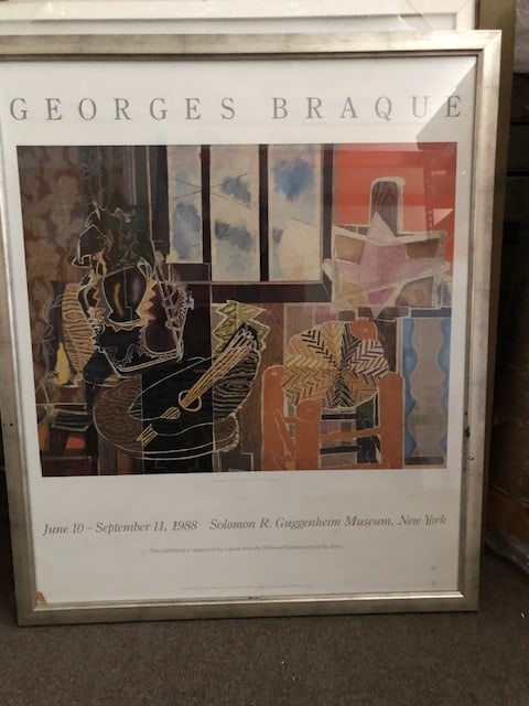 Georges Braque Exhibition Poster. Guggenheim New York 1988.: Title: Georges Braque Exhibition Poster. Guggenheim New York 1988. Description: Georges Braque Exhibition Poster for TheSolomon R Guggenheim Gallery in New York in 1988. Quality frame.&nb