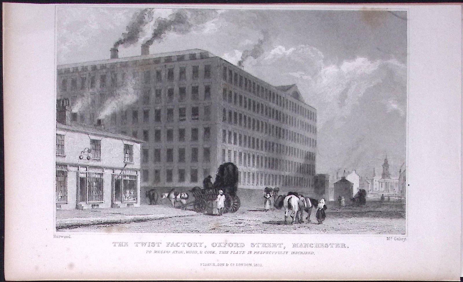 Twist Factory Oxford Road Manchester Antique 195 Years-Old Steel-Engraving-21: Title: Twist Factory Oxford Road Manchester Antique 195 Years-Old Steel-Engraving-21 Description: This Antique Steel Engraving Was Removed from a 195-Year-Old Edition of. Lancashire Illustrated in a
