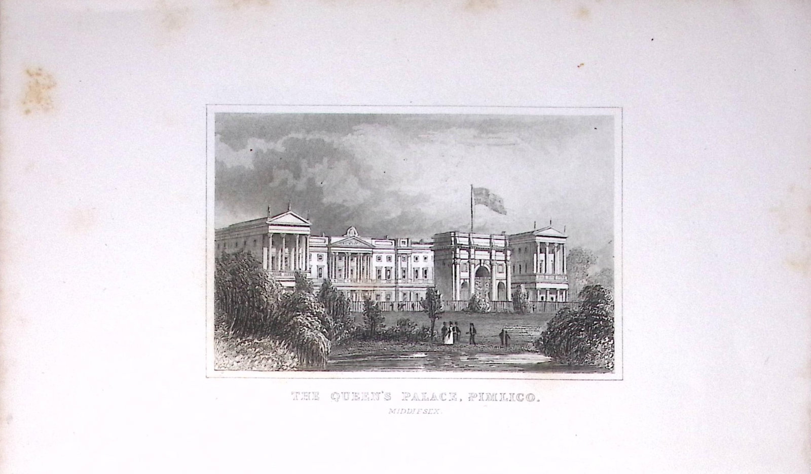 London Pimlico Queens Palace Dugdale & Archer Antique 180 Years-Old Copper Plate Print-53: Title: London Pimlico Queens Palace Dugdale & Archer Antique 180 Years-Old Copper Plate Print-53 Description: This Antique Copper Plate Engraving Has Been Removed from an Antique Edition of.