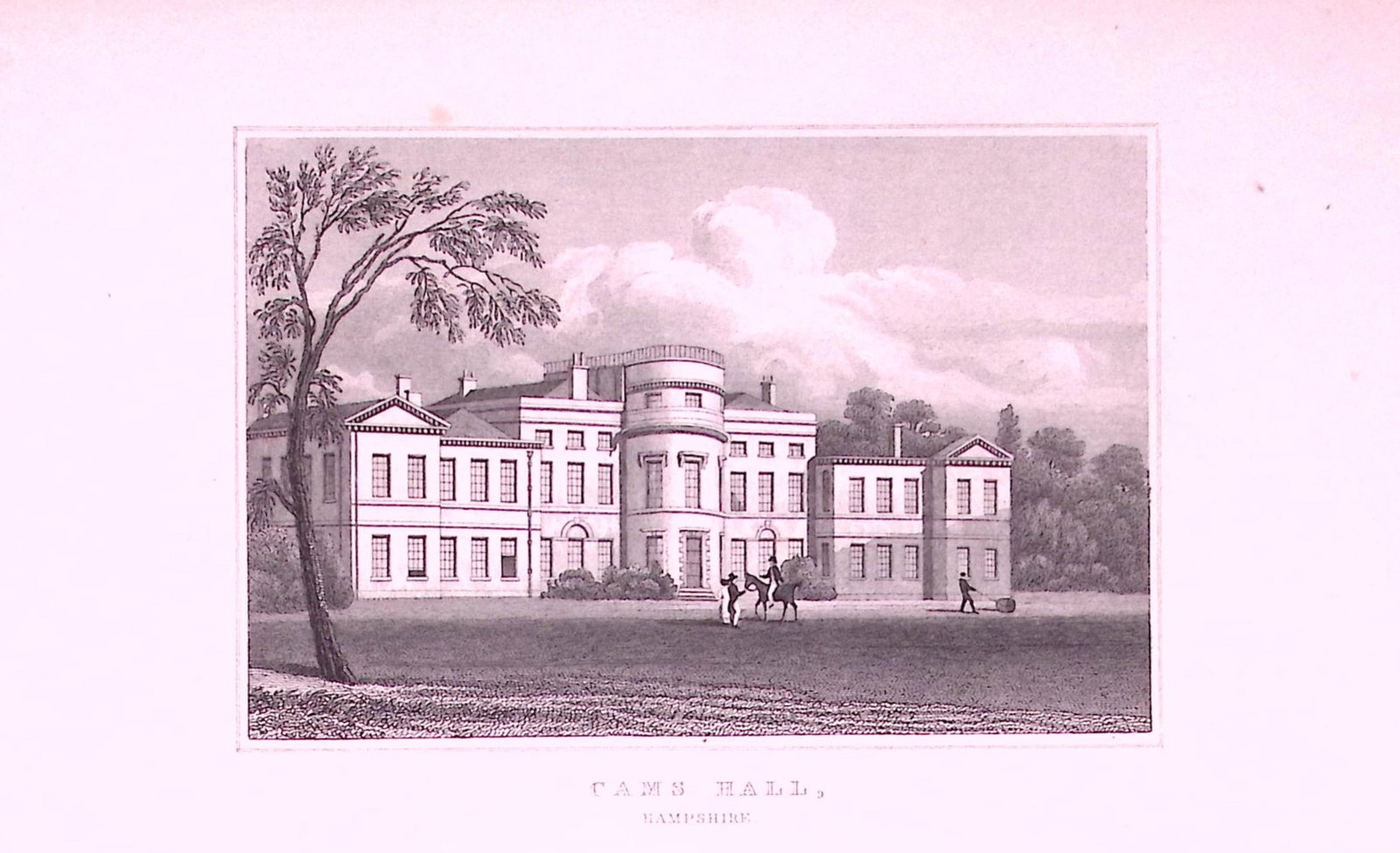 Cams Hall Fareham Hampshire Antique 197 Years-Old Engraving-22: Title: Cams Hall Fareham Hampshire Antique 197 Years-Old Engraving-22 Description: This Antique Print Was Removed from a 134-Year-Old Edition of. Jones' Views of the Seats, Mansions, Castles of