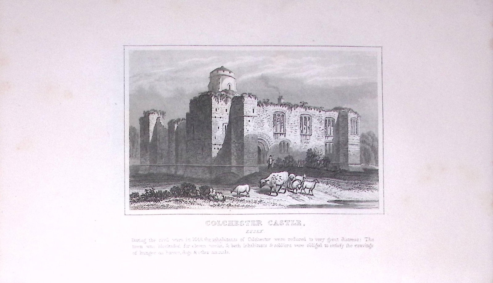 Colchester Castle Kent Antique 180 Years-Old Copper Plate Print-94: Title: Colchester Castle Kent Antique 180 Years-Old Copper Plate Print-94 Description: This Antique Copper Plate Engraving Has Been Removed from an Antique Edition of. Thomas Dugdale Curiosities of