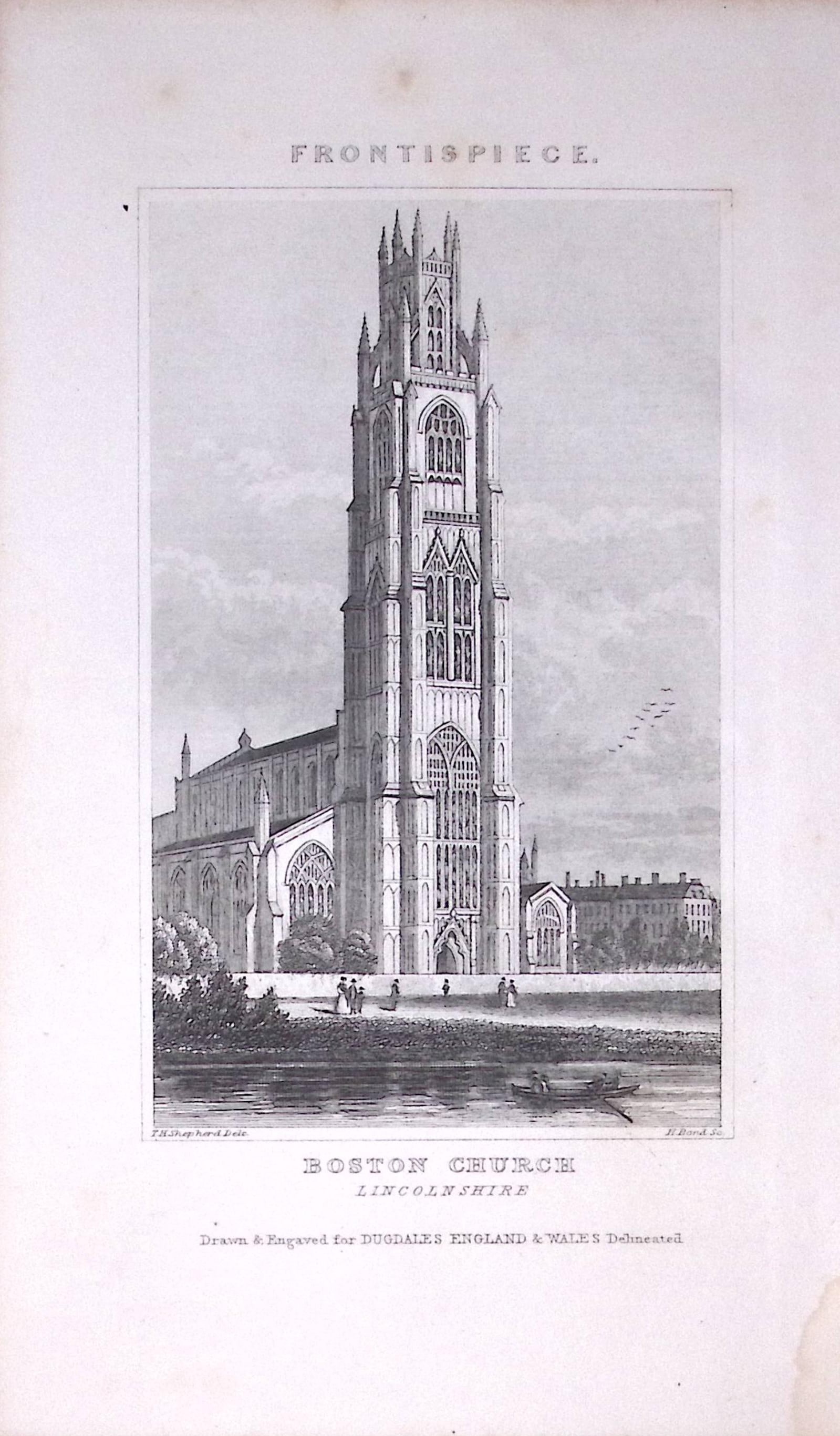 Boston Church Lincolnshire Antique 180 Years-Old Copper Plate Print-83: Title: Boston Church Lincolnshire Antique 180 Years-Old Copper Plate Print-83 Description: This Antique Copper Plate Engraving Has Been Removed from an Antique Edition of. Thomas Dugdale Curiosities
