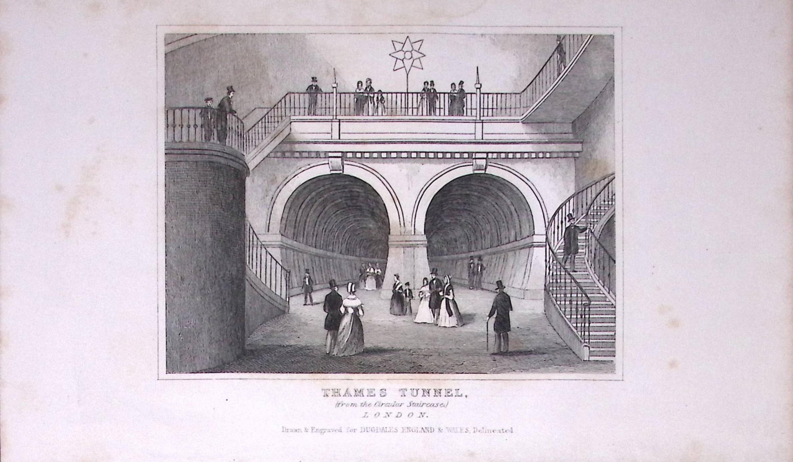 London The Thames Tunnel Antique 180 Years-Old Copper Plate Print-84: Title: London The Thames Tunnel Antique 180 Years-Old Copper Plate Print-84 Description: This Antique Copper Plate Engraving Has Been Removed from an Antique Edition of. Thomas Dugdale Curiosities of