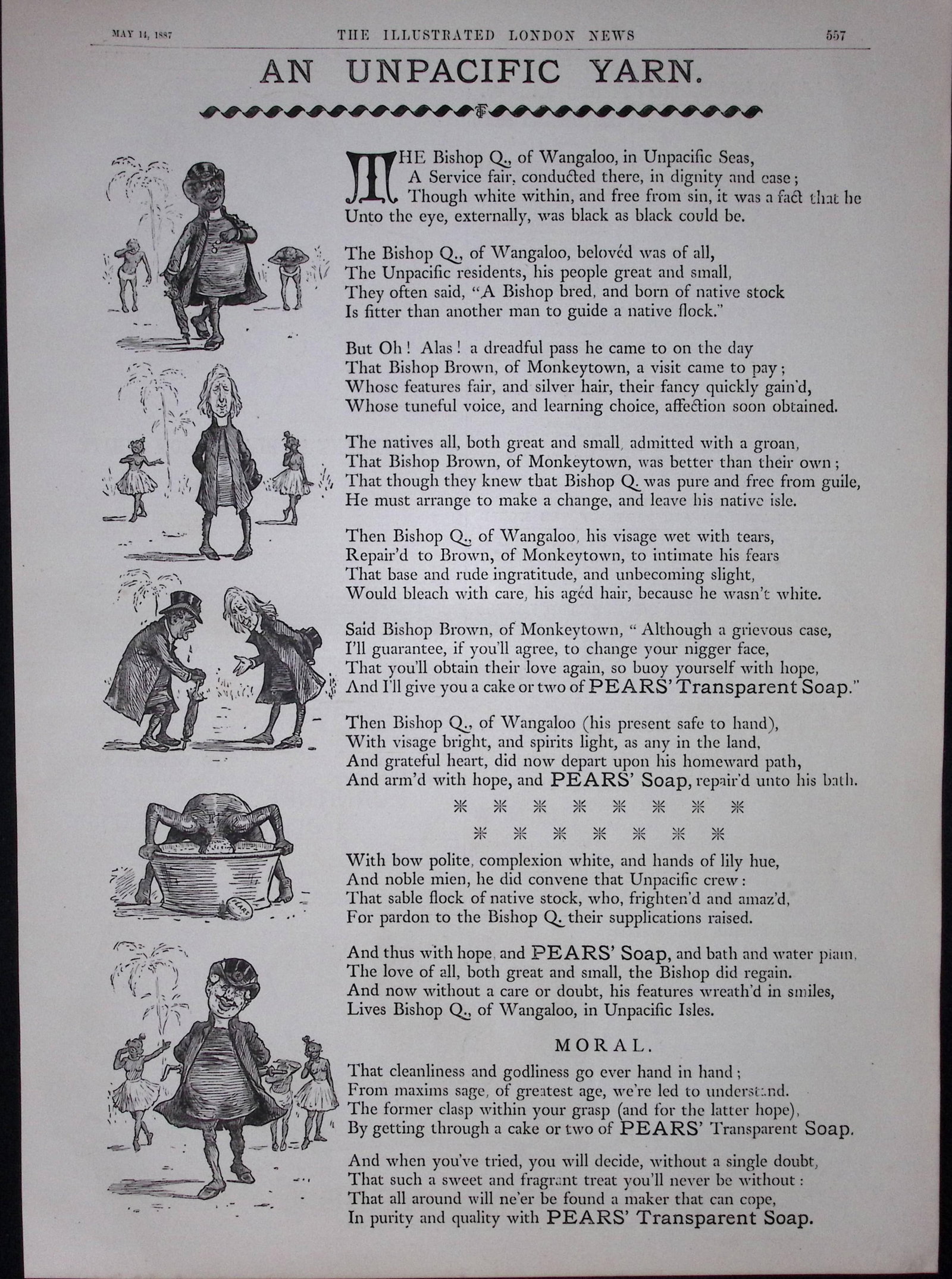 Wonderful Antique 139 Years-Old Pears Soap Newspaper Advert (1 of 1)