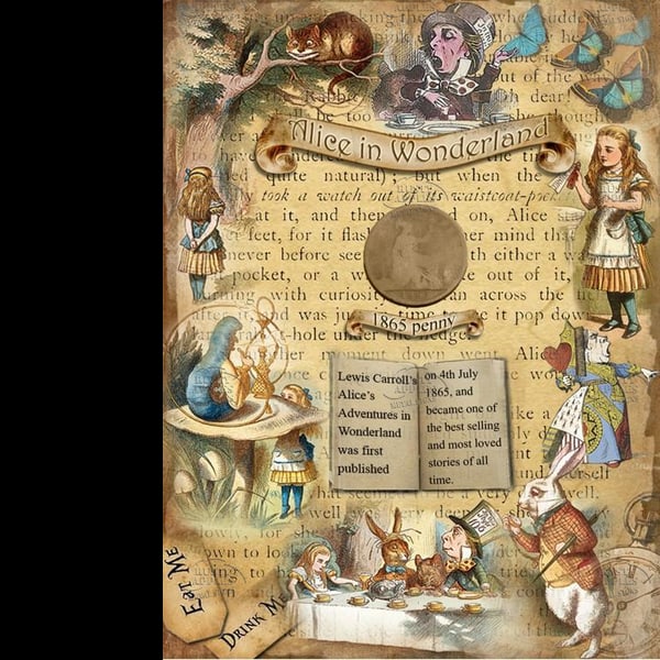 Original Penny Coin 1865 The Year Alice In Wonderland Book Was First Published (1 of 3)