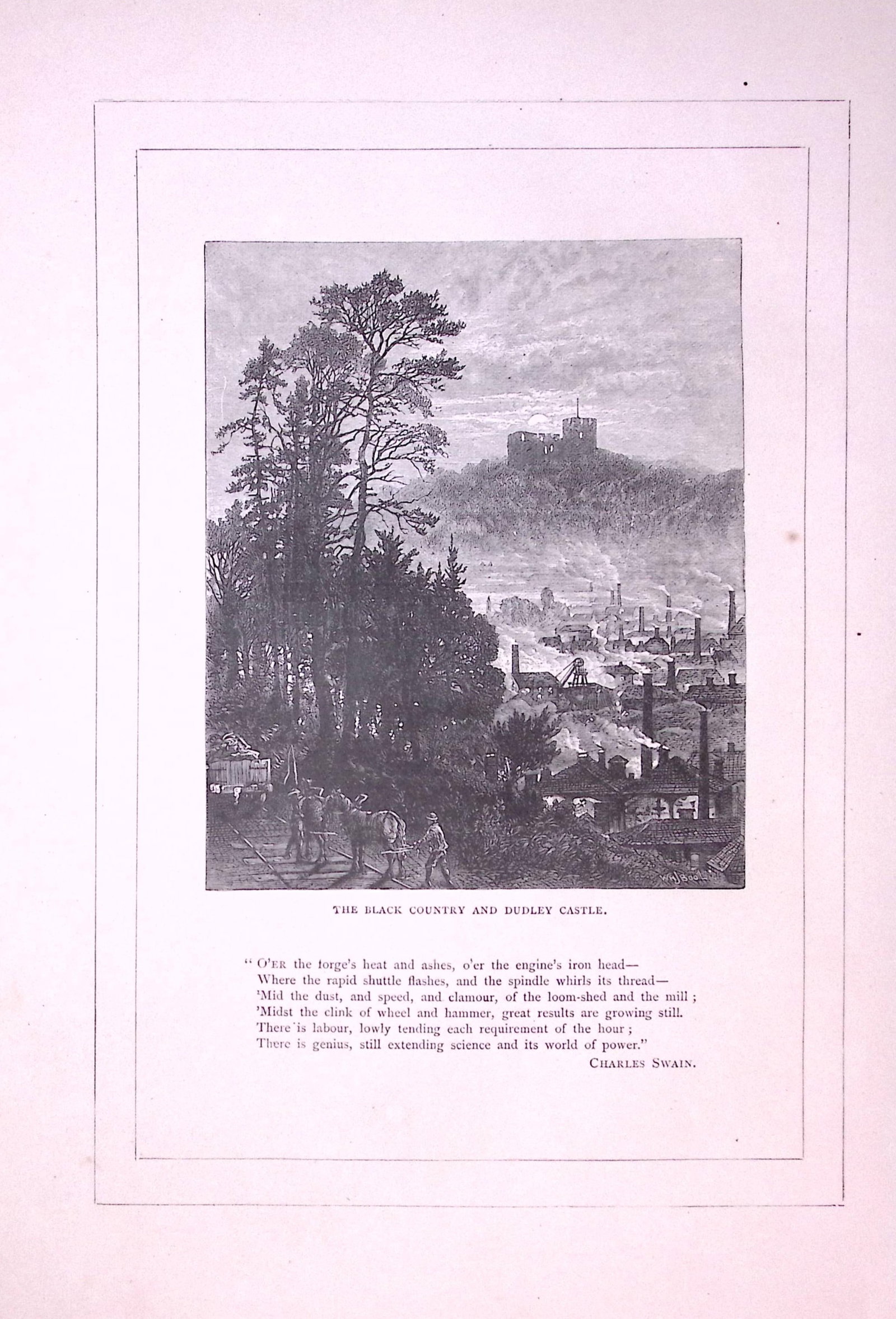 Black Country & Dudley Castle Antique 147 Years-Old Illustration-2: Title: Black Country & Dudley Castle Antique 147 Years-Old Illustration-2 Description: This Antique Illustration Was Removed from a 147-Year-Old Edition of. English Pictures Drawn with Pen