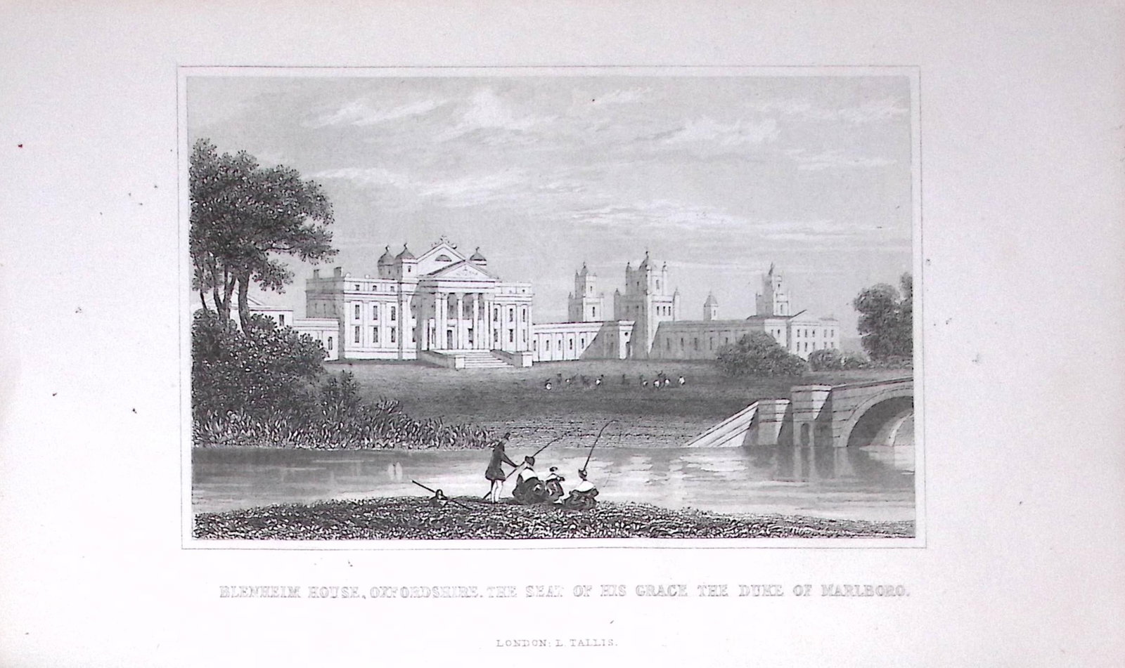 Blenheim House Oxfordshire Dugdale & Archer Antique 180 Years-Old Copper Plate Print-59: Title: Blenheim House Oxfordshire Dugdale & Archer Antique 180 Years-Old Copper Plate Print-59 Description: This Antique Copper Plate Engraving Has Been Removed from an Antique Edition of. Thomas