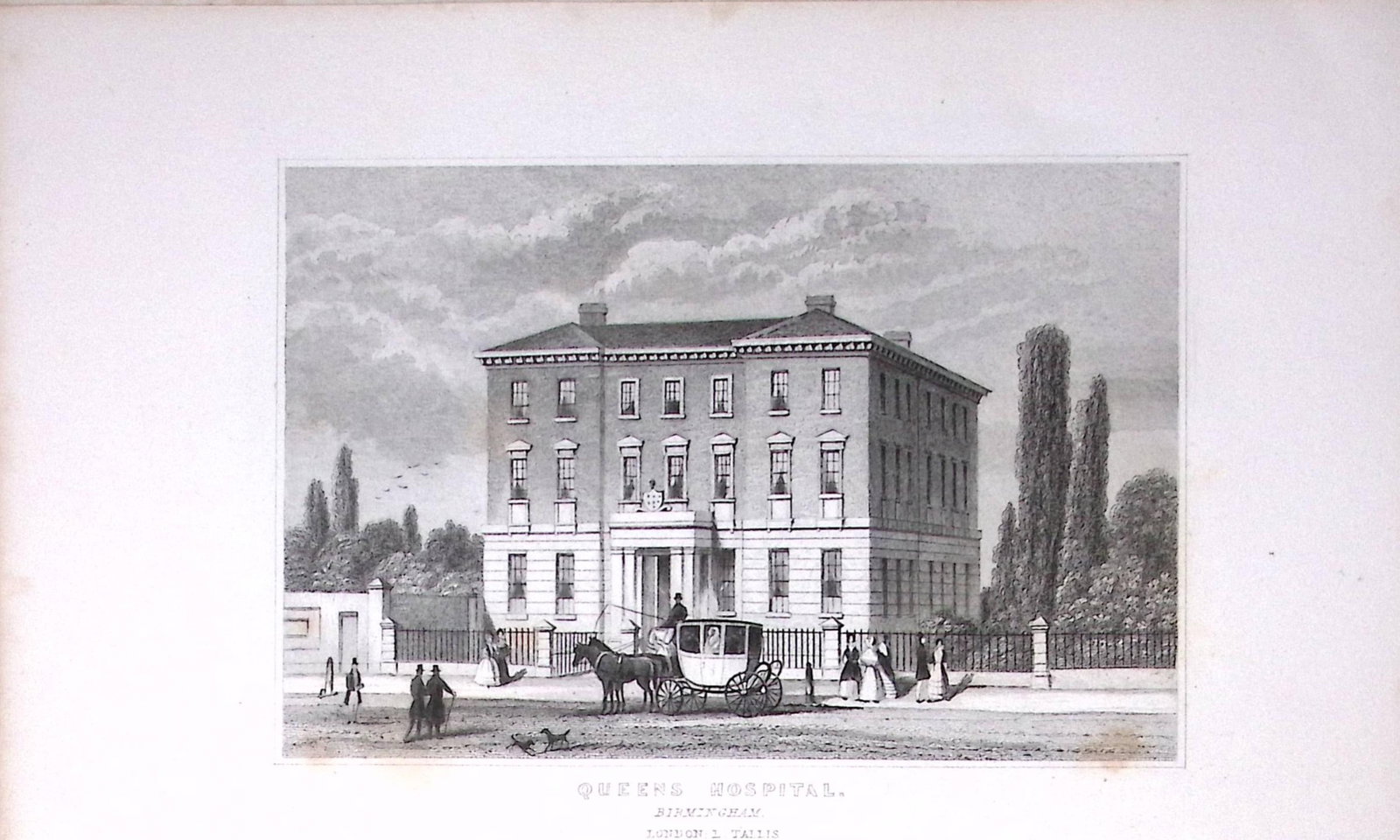 Birmingham Queens Hospital Dugdale & Archer Antique 180 Years-Old Copper Plate Print-51: Title: Birmingham Queens Hospital Dugdale & Archer Antique 180 Years-Old Copper Plate Print-51 Description: This Antique Copper Plate Engraving Has Been Removed from an Antique Edition of. Thomas