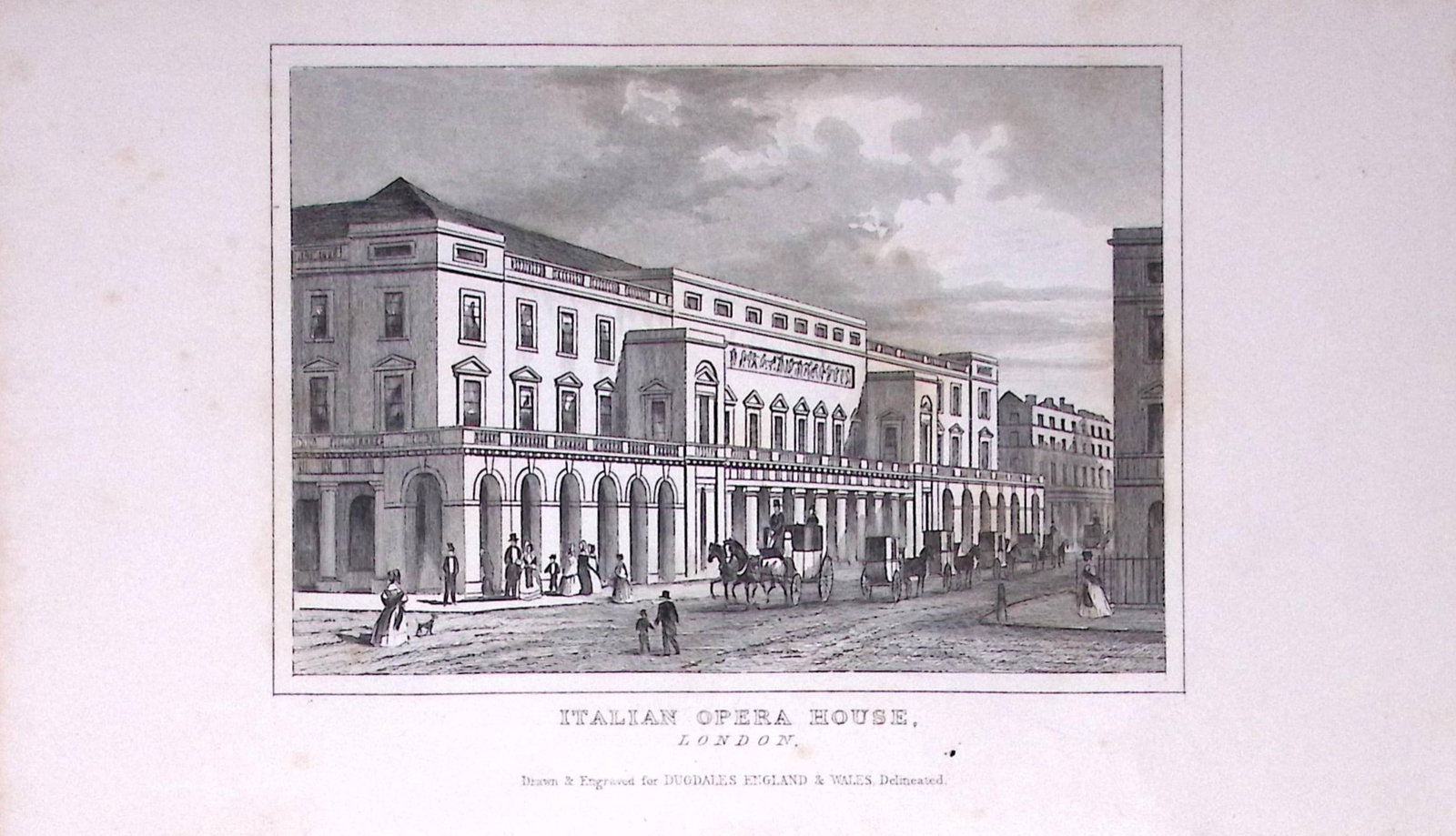London Italian Opera House Antique 180 Years-Old Copper Plate Print-85: Title: London Italian Opera House Antique 180 Years-Old Copper Plate Print-85 Description: This Antique Copper Plate Engraving Has Been Removed from an Antique Edition of. Thomas Dugdale Curios