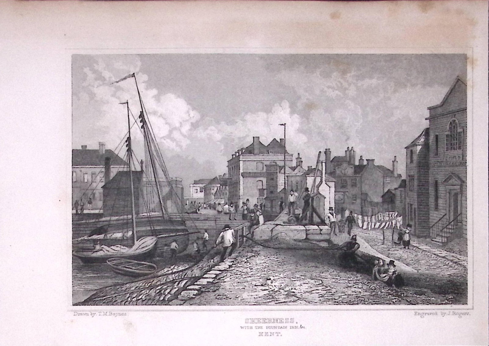 Sheerness Harbour & Town Kent 1829 Antique 197 Years-Old Steel Engraving-71: Title: Sheerness Harbour & Town Kent 1829 Antique 197 Years-Old Steel Engraving-71 Description: This Antique Print Was Removed from a 197-Year-Old Edition of. W. H. Ireland's Study of