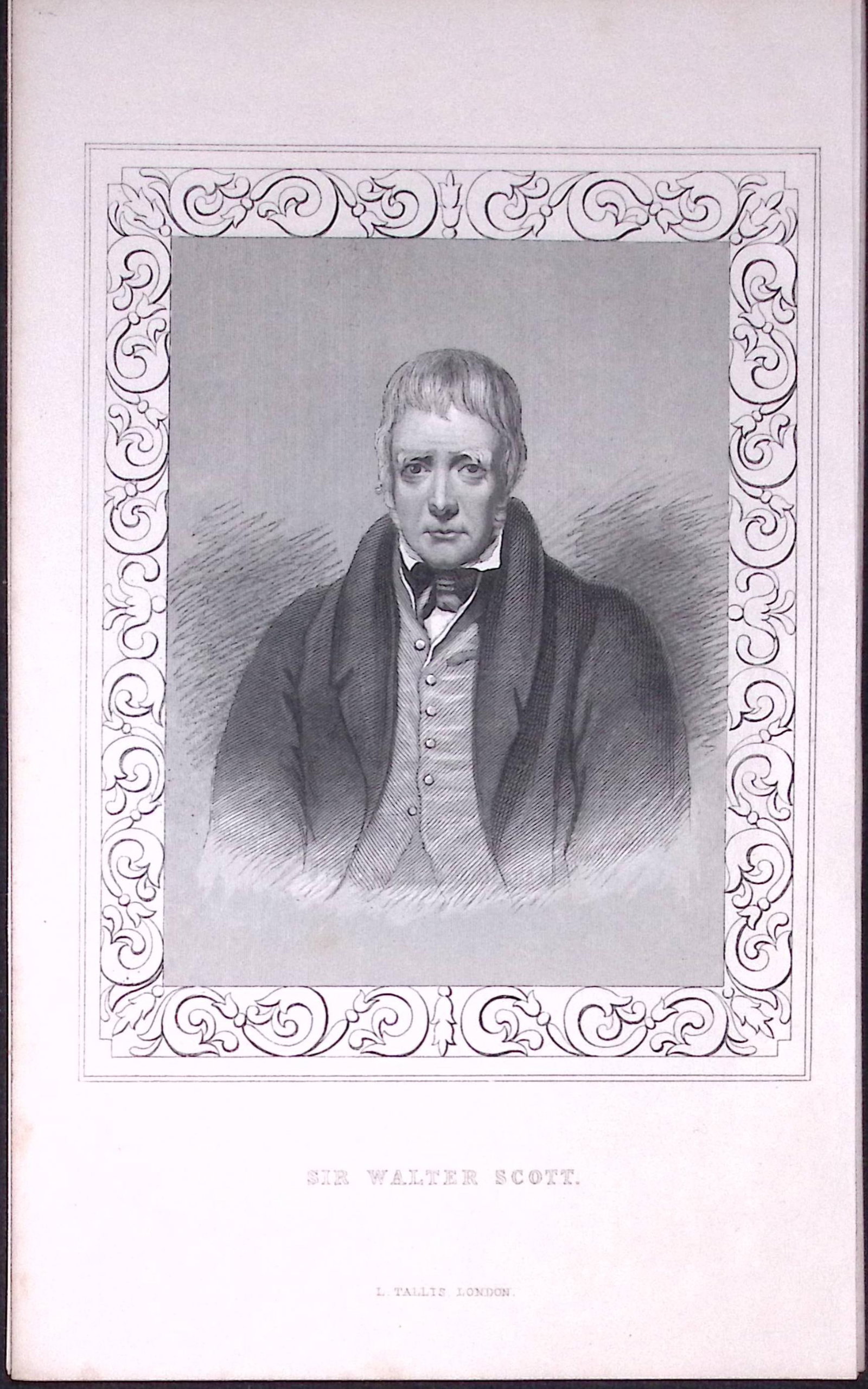 Sir Walter Scott Portrait Antique 180 Years-Old Copper Plate Print-113: Title: Sir Walter Scott Portrait Antique 180 Years-Old Copper Plate Print-113 Description: This Antique Copper Plate Engraving Has Been Removed from an Antique Edition of. Thomas Dugdale Curios