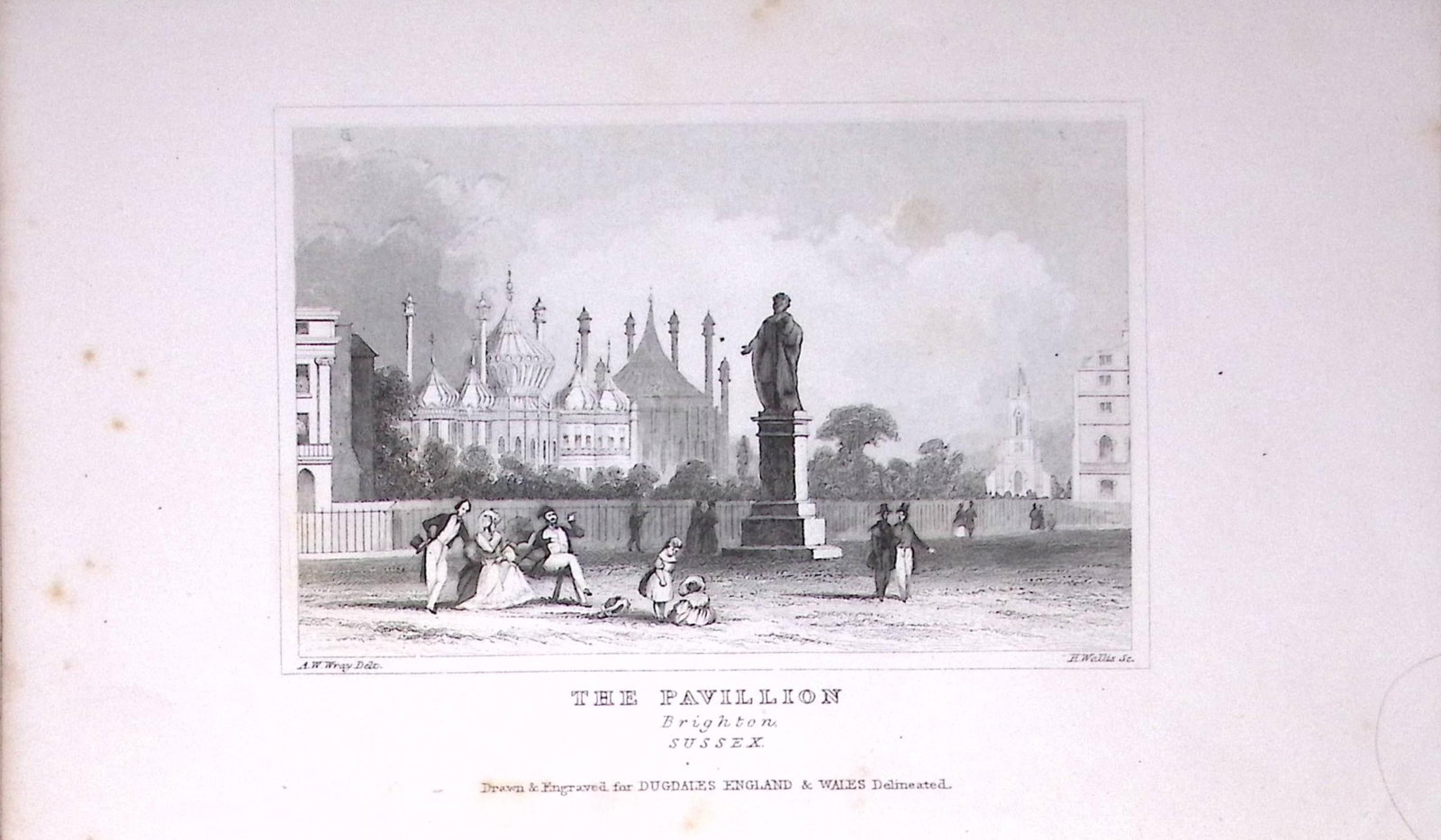Brighton The Pavillion Antique 180 Years-Old Copper Plate Print-76: Title: Brighton The Pavillion Antique 180 Years-Old Copper Plate Print-76 Description: This Antique Copper Plate Engraving Has Been Removed from an Antique Edition of. Thomas Dugdale Curiositie