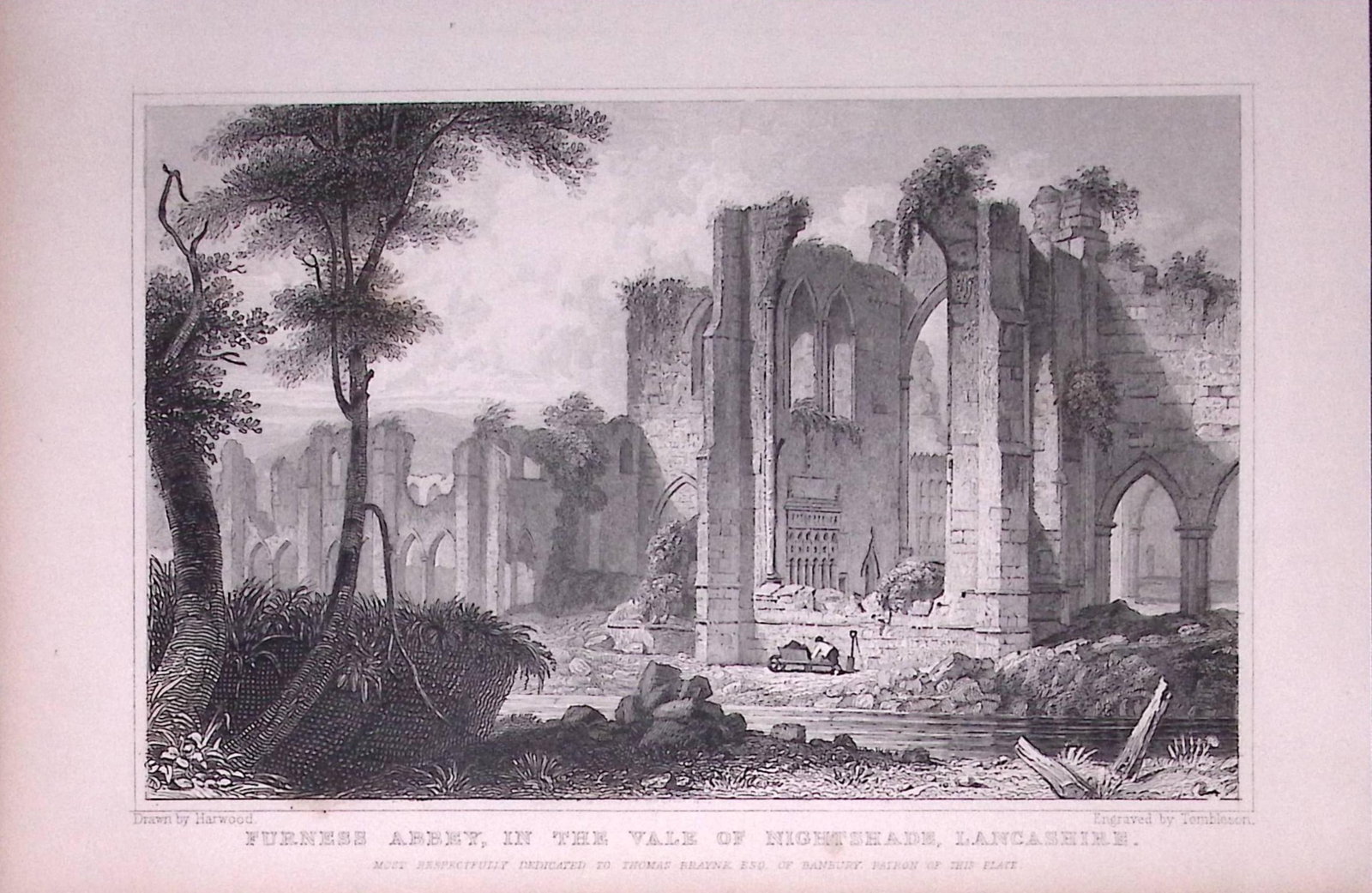 Furnace Abbey Cumbria Antique 195 Years-Old Steel-Engraving-11 (1 of 2)