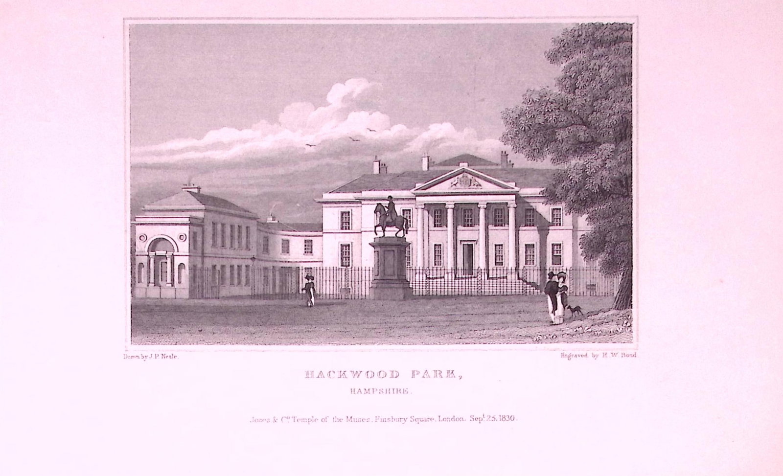 Backwood Park Winchester Hampshire Antique 197 Years-Old Engraving-23: Title: Backwood Park Winchester Hampshire Antique 197 Years-Old Engraving-23 Description: This Antique Print Was Removed from a 134-Year-Old Edition of. Jones' Views of the Seats, Mansions, Castles