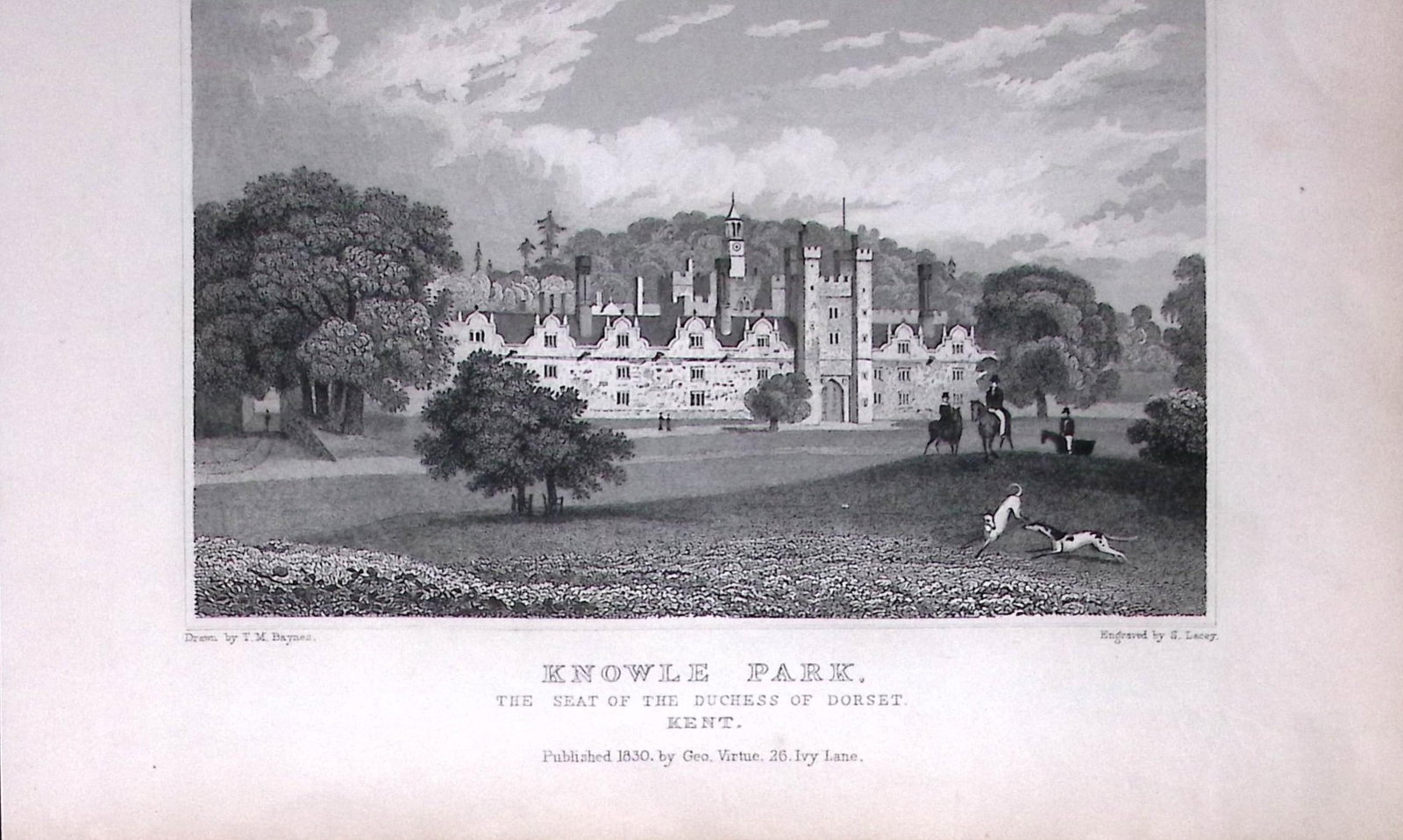 Knowle Park Kent 1829 Antique 197 Years-Old Steel Engraving-64: Title: Knowle Park Kent 1829 Antique 197 Years-Old Steel Engraving-64 Description: This Antique Print Was Removed from a 197-Year-Old Edition of. W. H. Ireland's Study of The History and