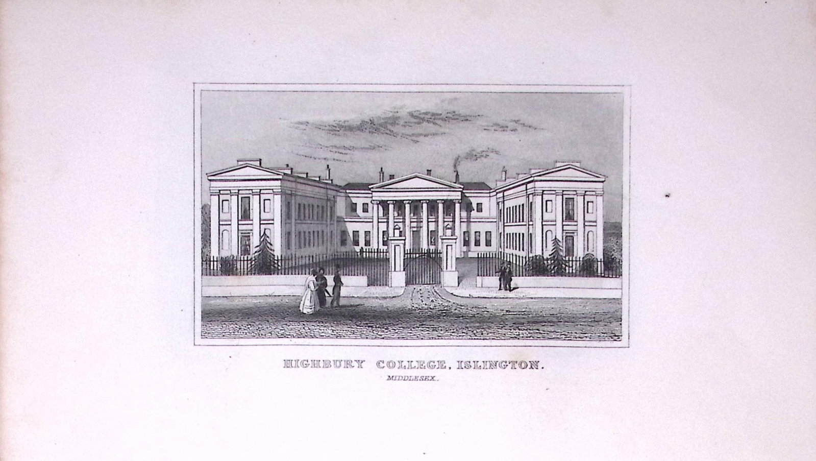 London Highbury College Islington Antique 180 Years-Old Copper Plate Print-89: Title: London Highbury College Islington Antique 180 Years-Old Copper Plate Print-89 Description: This Antique Copper Plate Engraving Has Been Removed from an Antique Edition of. Thomas Du