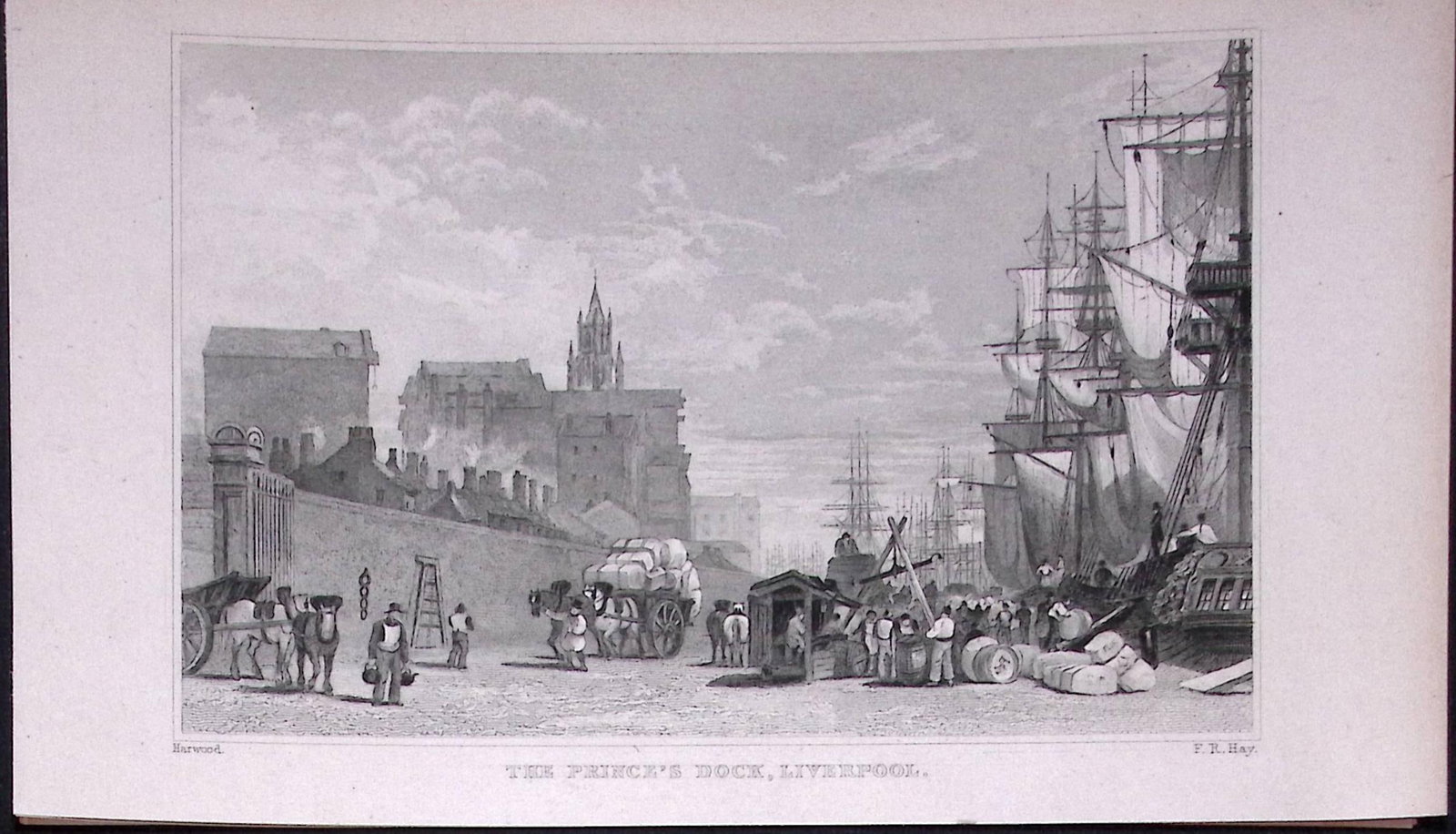 Liverpool The Princess’s Dock Antique 195 Years-Old Steel-Engraving-46: Title: Liverpool The Princess’s Dock Antique 195 Years-Old Steel-Engraving-46 Description: Antique Steel Engraving Was Removed from a 195-Year-Old Edition of. Lancashire Illustrated in a Series