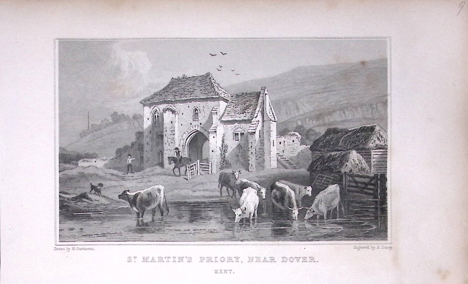 Dover St Martin’s Priory Kent 1829 Antique 197 Years-Old Steel Engraving-8: Title: Dover St Martin’s Priory Kent 1829 Antique 197 Years-Old Steel Engraving-8 Description: This Antique Print Was Removed from a 197-Year-Old Edition of. W. H. Ireland's Study o
